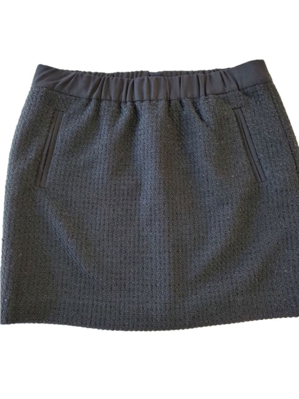 Ann Taylor Loft Shimmery Woven Tweed Winter Mini Skirt Size Large Petite EUC